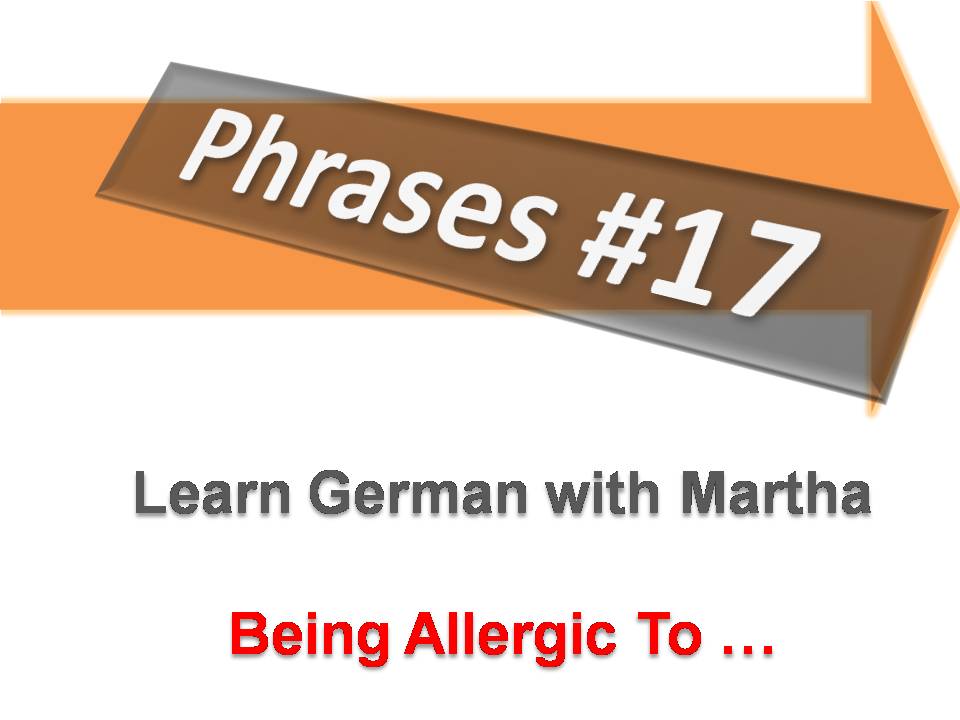 17. Beeing allergic to - Deckblatt