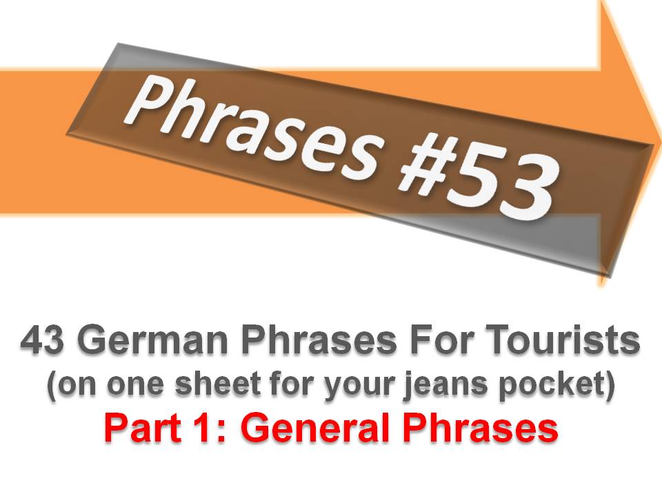 Prsentation - 43 Phrases for tourists - 1. General Phrases - Deckblatt
