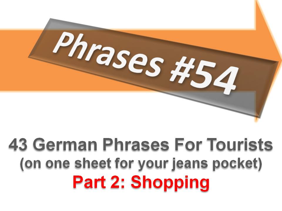 Prsentation - 43 Phrases for tourists - 2. Shopping - Deckblatt
