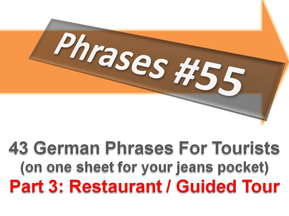 Prsentation - 43 Phrases for tourists - 3. Restaurant - Deckblatt