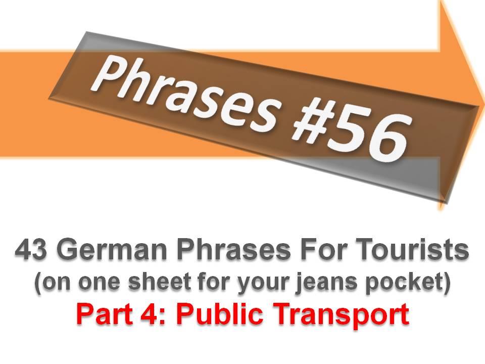 Prsentation - 43 Phrases for tourists - 4. Public Transport - Deckblatt