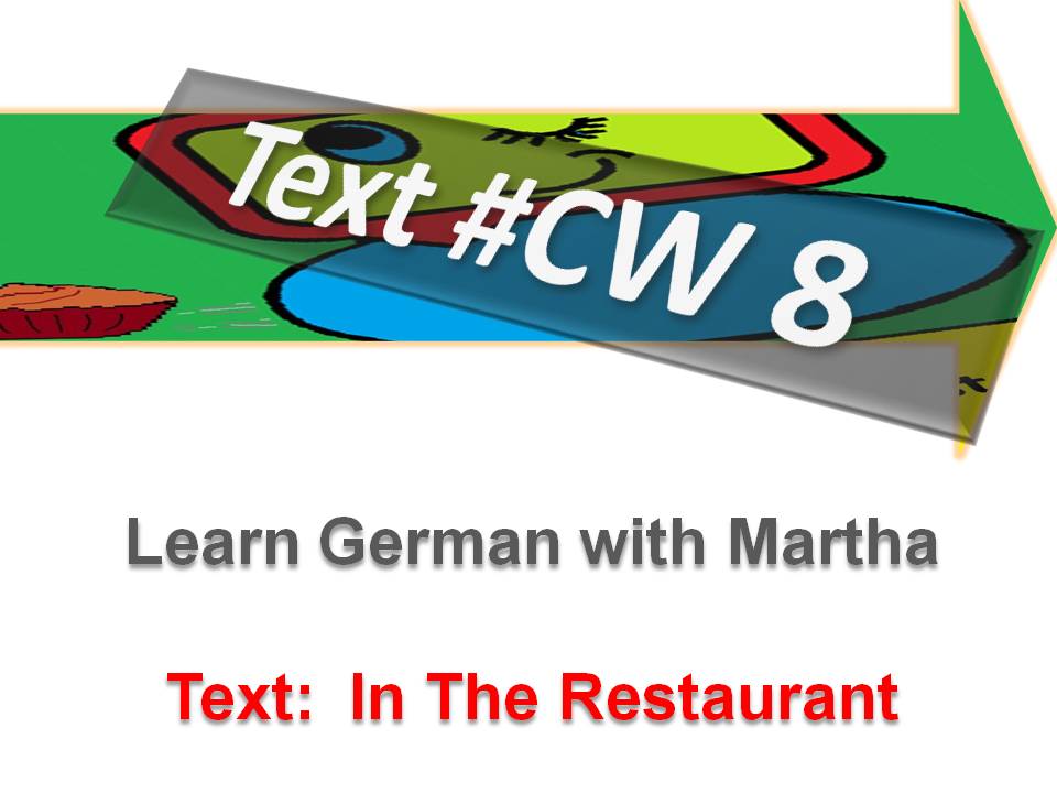 Prsentation - Texte CW 8 - Im Restaurant - Deckblatt