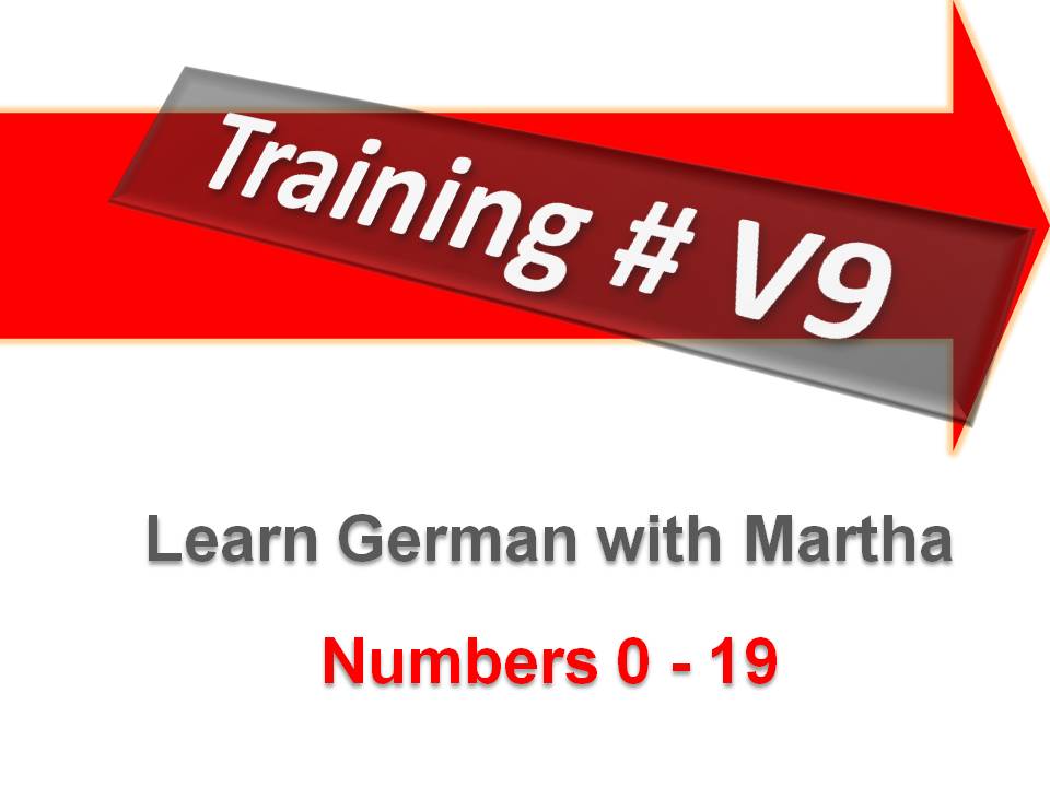 Prsentation - Training 9 - V9 - Numbers 0 - 19 - Deckblatt