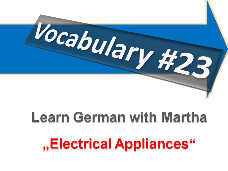 Prsentation - V23 - Electrical Appliances - Deckblatt