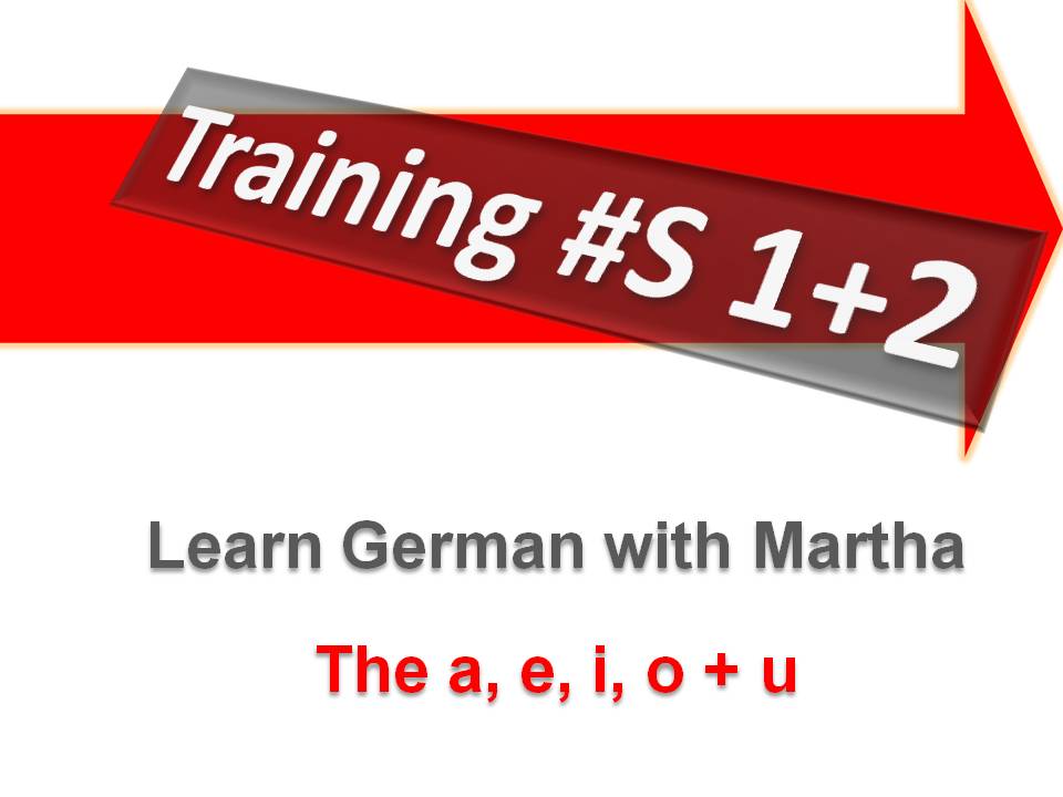 Training S 1+2 - The a, e, i, o, u - Deckblatt